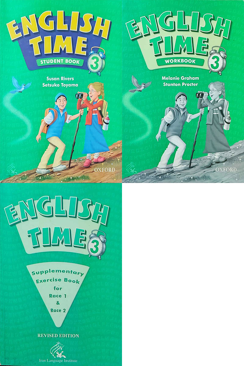 کتاب دست دوم English time 3  Student's Book +work book+supplementary Exercise by Susan Rivers 