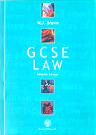 کتاب دست دوم GCSE LAW  تألیف W J Brown - در حد نو 